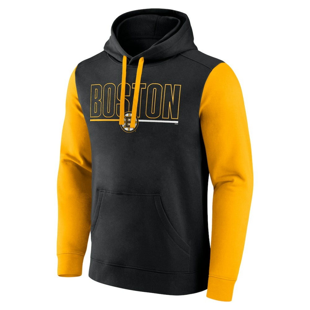 NHL Boston Bruins Logo Athletic Deliver Fleece Pullover Hoodie