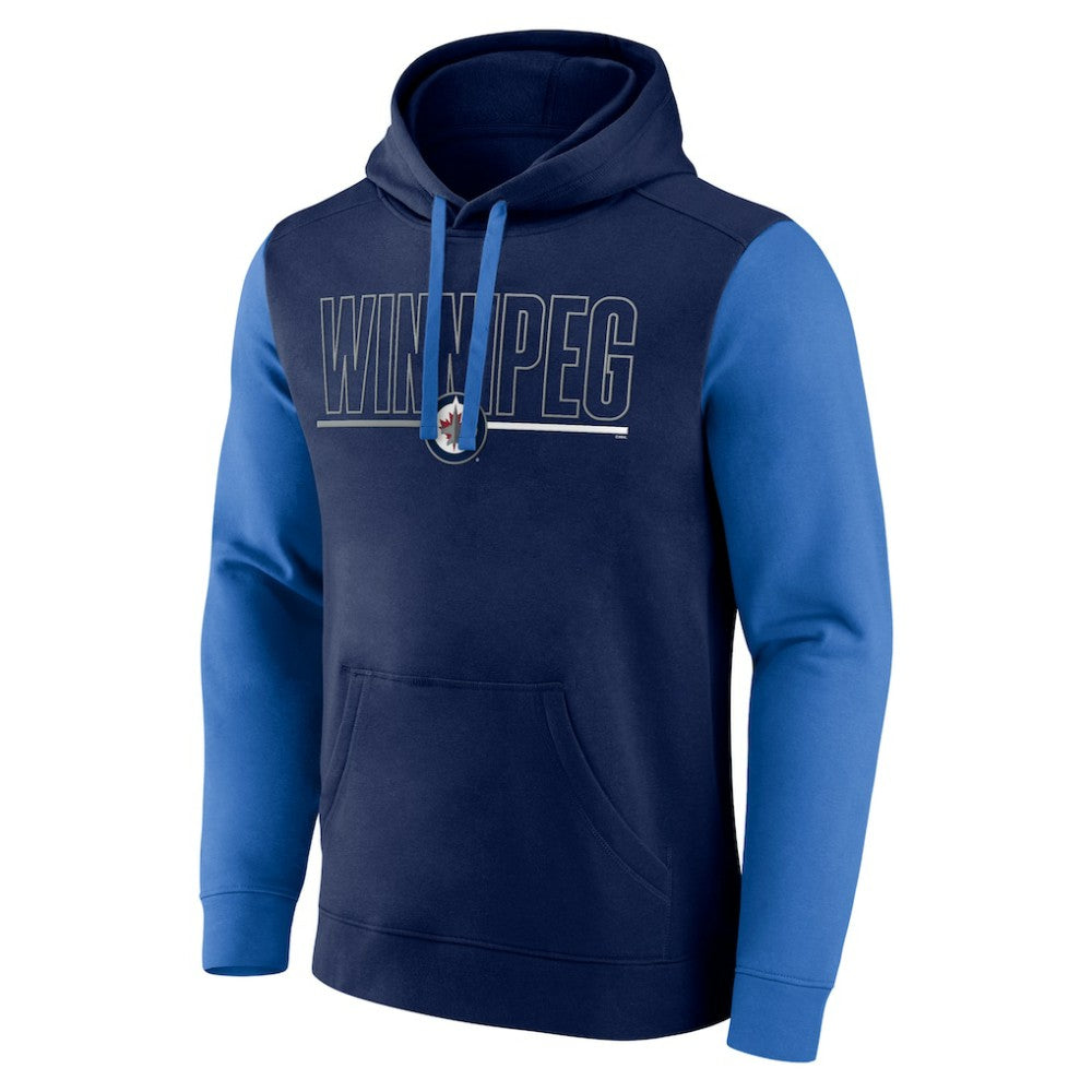 NHL Winnipeg Jets Logo Athletic Deliver Fleece Pullover Hoodie