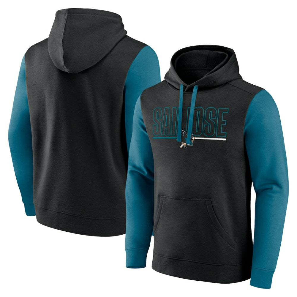 NHL San Jose Sharks Logo Athletic Deliver Fleece Pullover Hoodie