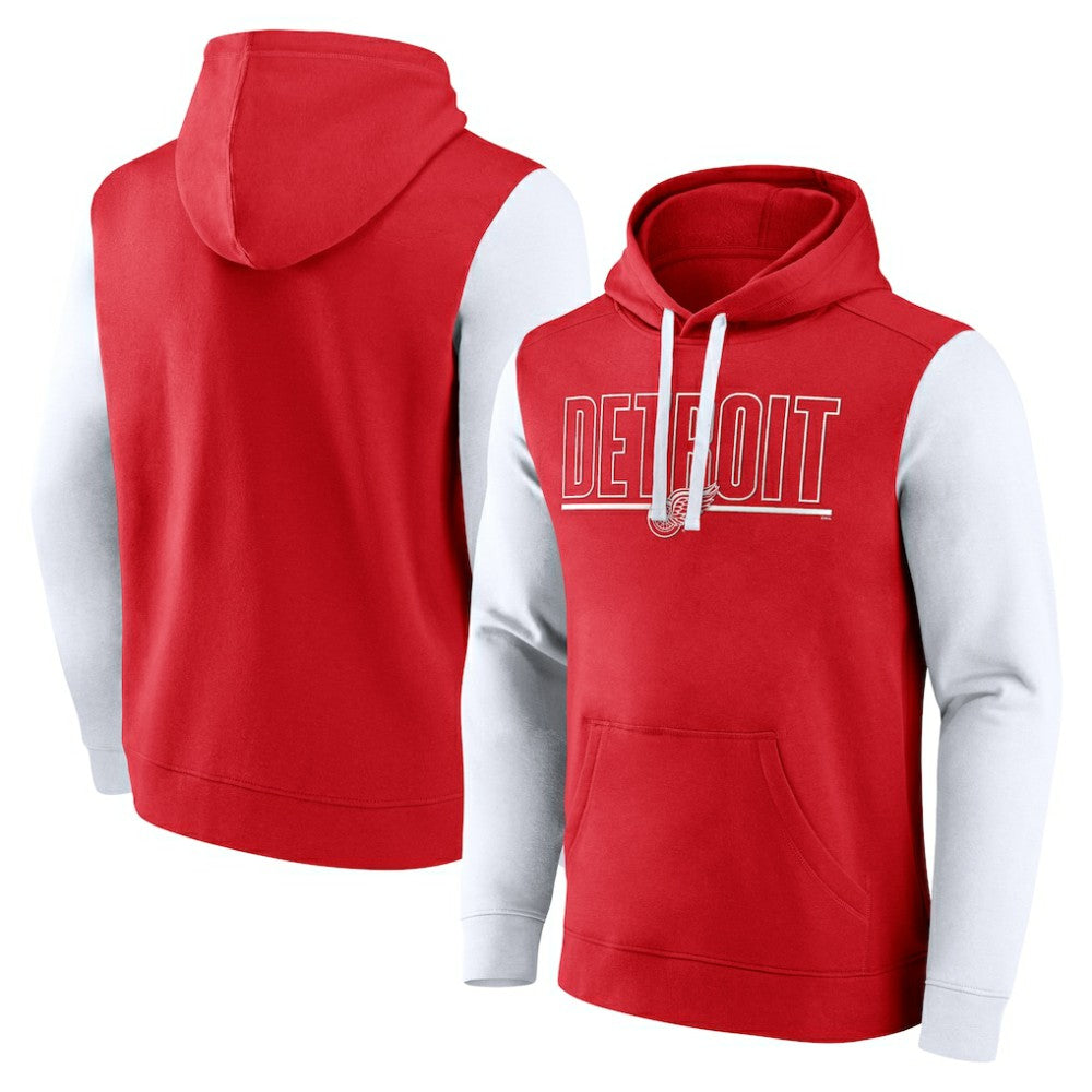 NHL Detroit Red Wings Logo Athletic Deliver Fleece Pullover Hoodie