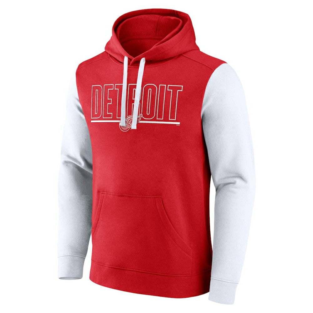 NHL Detroit Red Wings Logo Athletic Deliver Fleece Pullover Hoodie