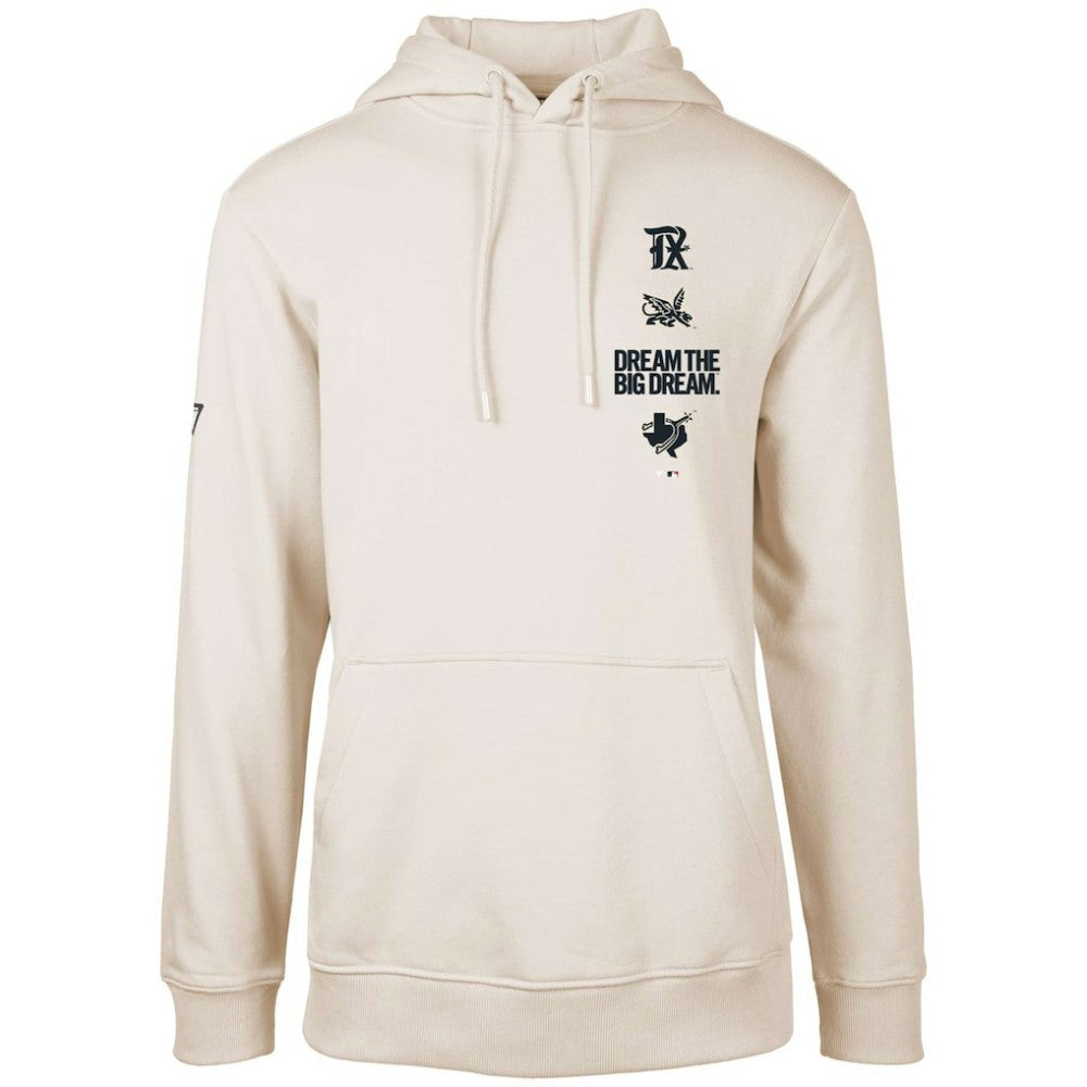 Khaki Texas Rangers Levelwear City Connect Podium Baseline Pullover Hoodie