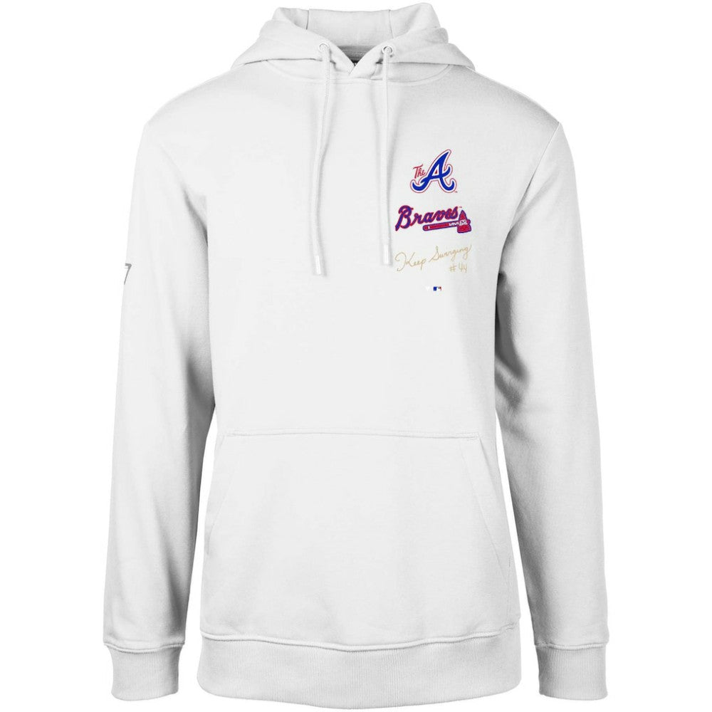 White Atlanta Braves Levelwear City Connect Podium Baseline Pullover Hoodie