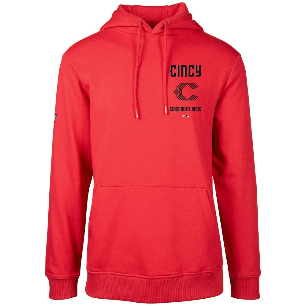Red Cincinnati Reds Levelwear City Connect Podium Baseline Pullover Hoodie