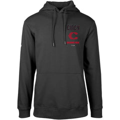Black Cincinnati Reds Levelwear City Connect Podium Baseline Pullover Hoodie