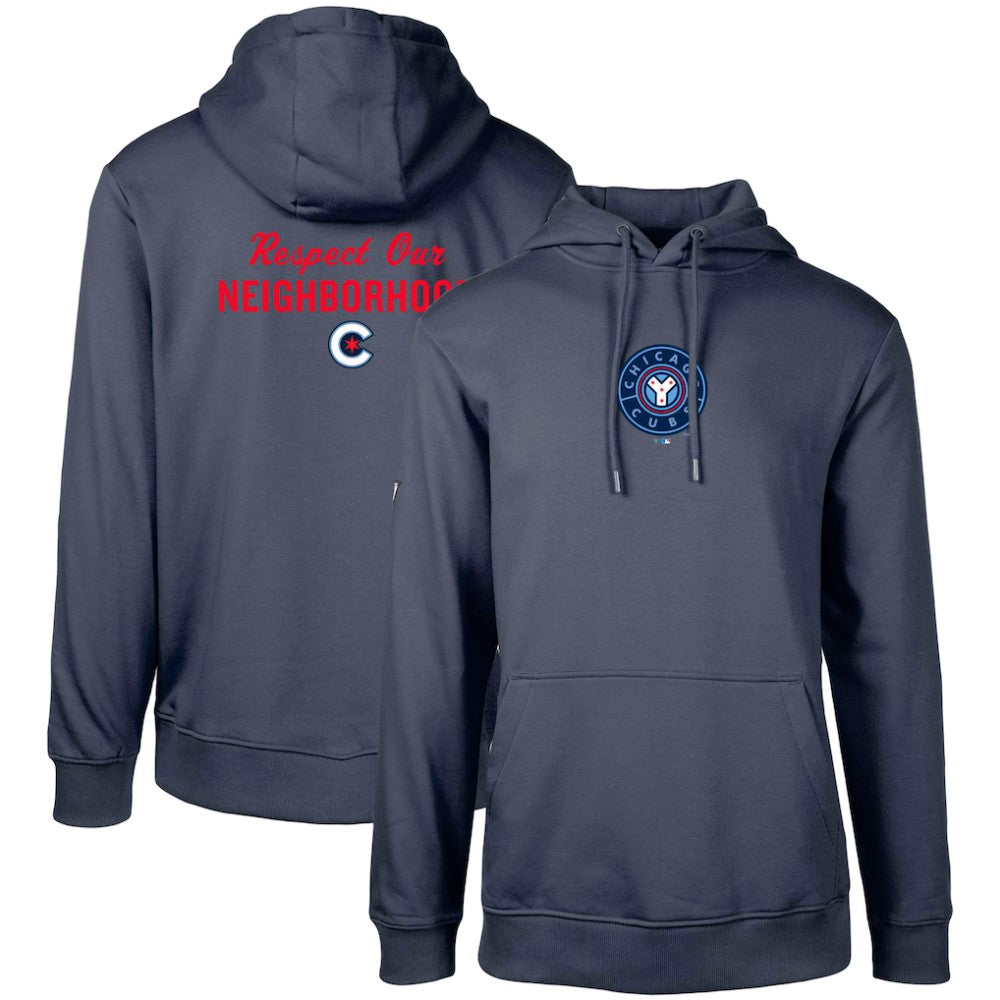 Navy Chicago Cubs Levelwear City Connect Podium Core 2.0 Pullover Hoodie