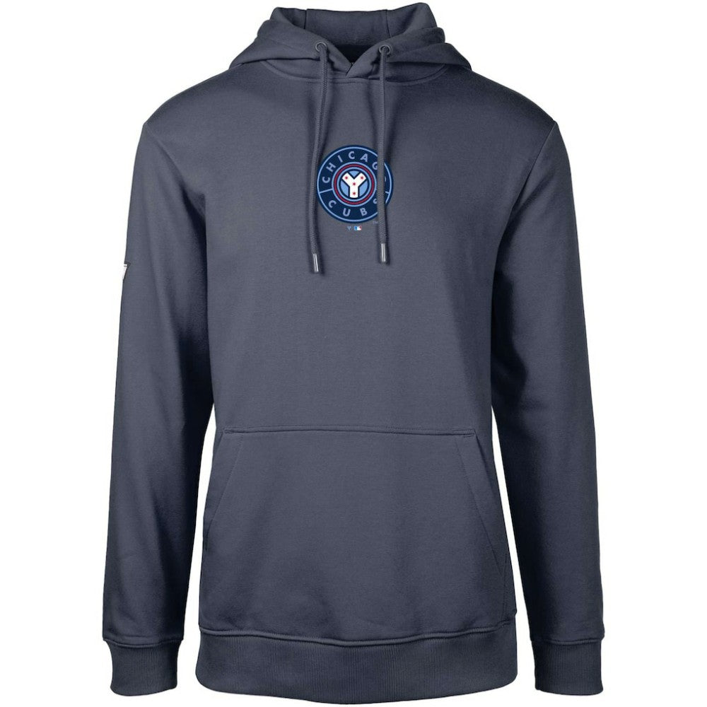 Navy Chicago Cubs Levelwear City Connect Podium Core 2.0 Pullover Hoodie