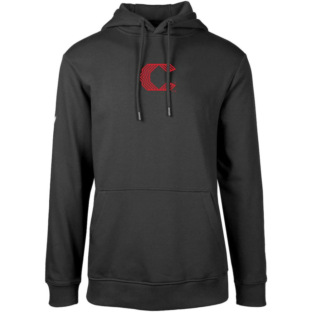 Black Cincinnati Reds Levelwear City Connect Podium Core 2.0 Pullover Hoodie