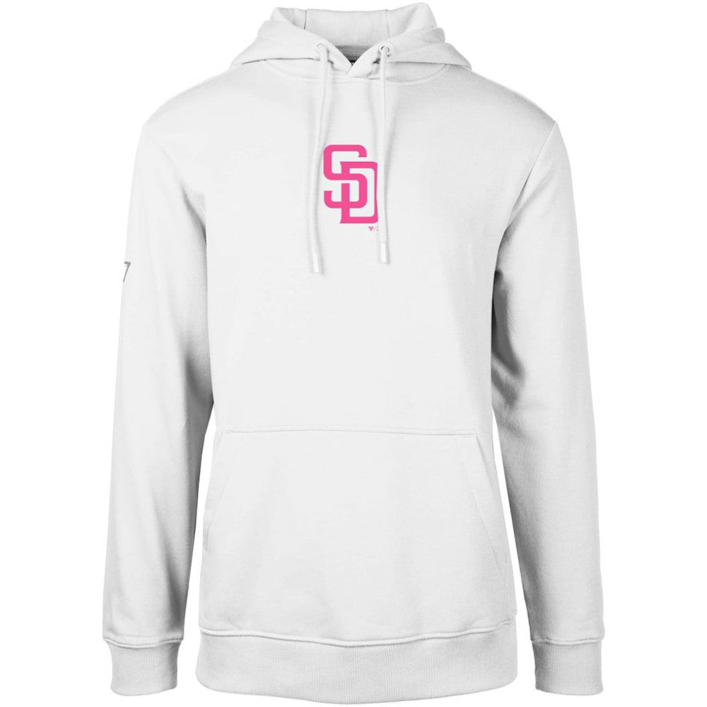 White San Diego Padres Levelwear City Connect Podium Core 2.0 Pullover Hoodie