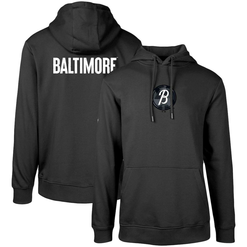 Black Baltimore Orioles Levelwear City Connect Podium Core 2.0 Pullover Hoodie
