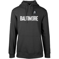 Black Baltimore Orioles Levelwear City Connect Podium Core Logo Pullover Hoodie