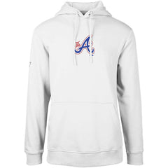 White Atlanta Braves Levelwear City Connect Podium Core Logo Pullover Hoodie