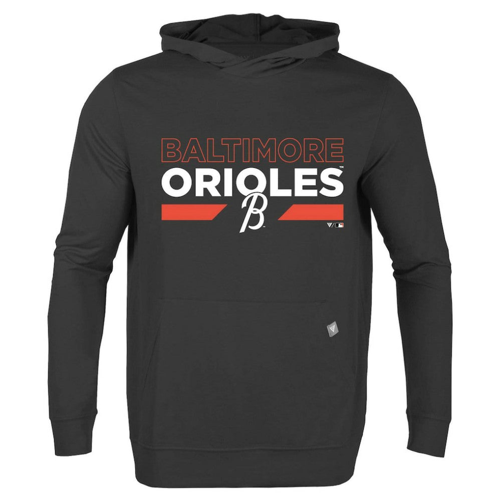 Black Baltimore Orioles Levelwear City Connect Relay No Hitter Pullover Hoodie