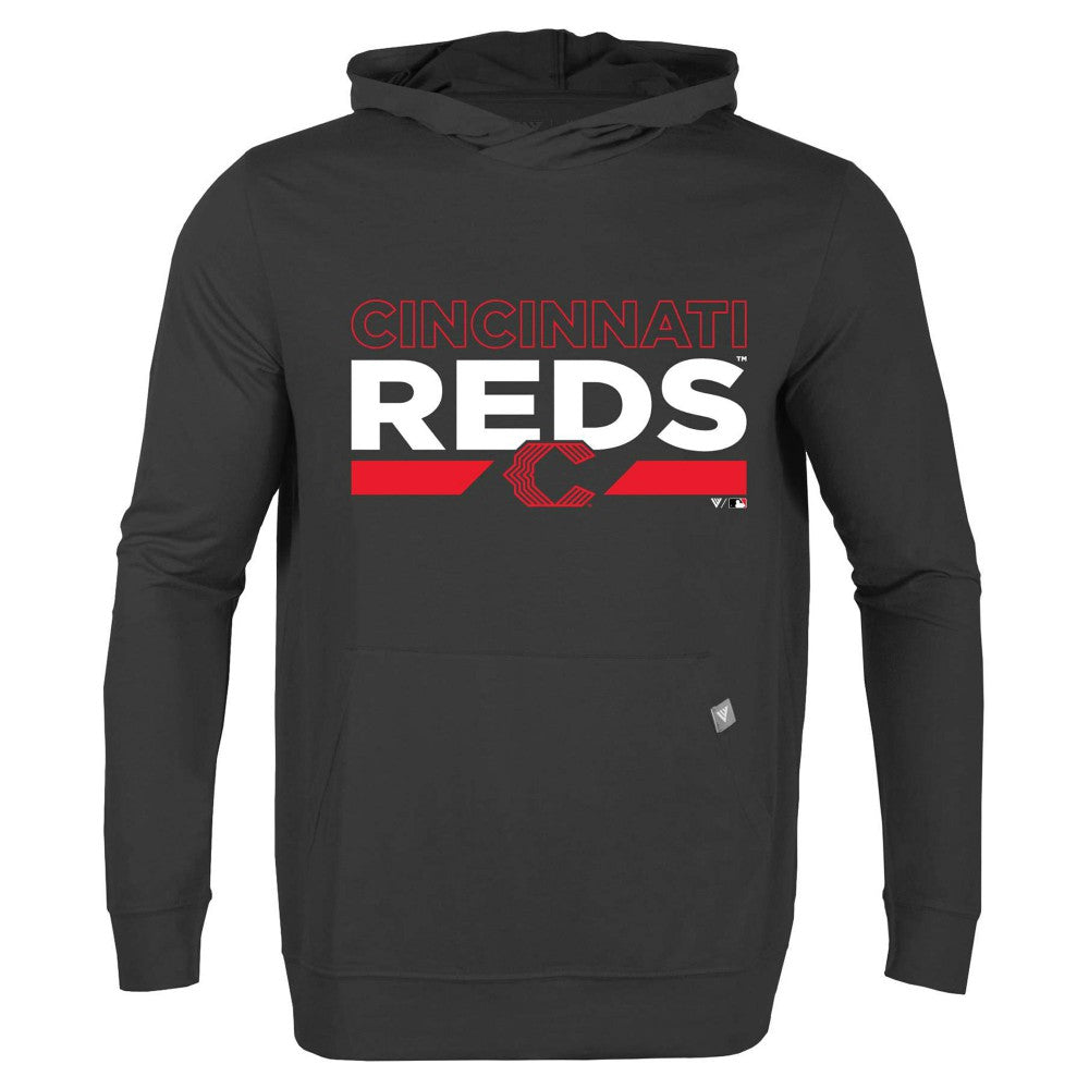 Black Cincinnati Reds Levelwear City Connect Relay No Hitter Pullover Hoodie