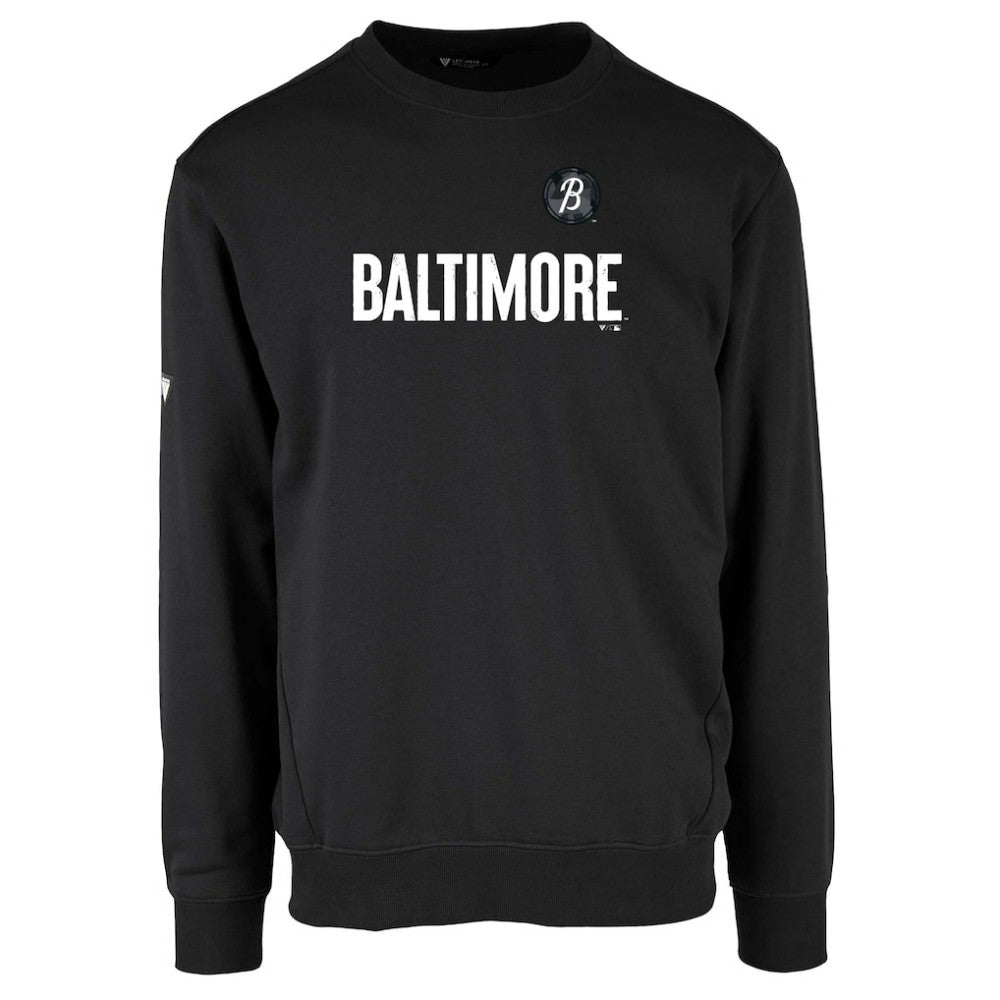 Black Baltimore Orioles Levelwear City Connect Zane Core Logo Pullover Sweatshirt