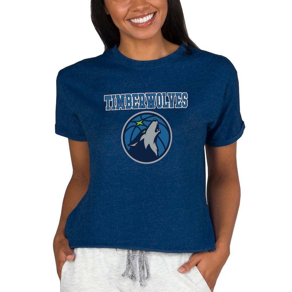Minnesota Timberwolves Concepts Sport NBA Women's Concepts Mainstream Terry SS Top