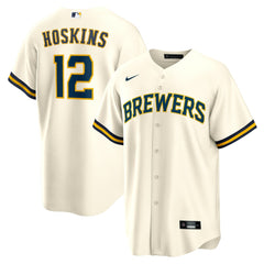 Cream Rhys Hoskins Milwaukee Brewers Nike Home Replica Player Jersey