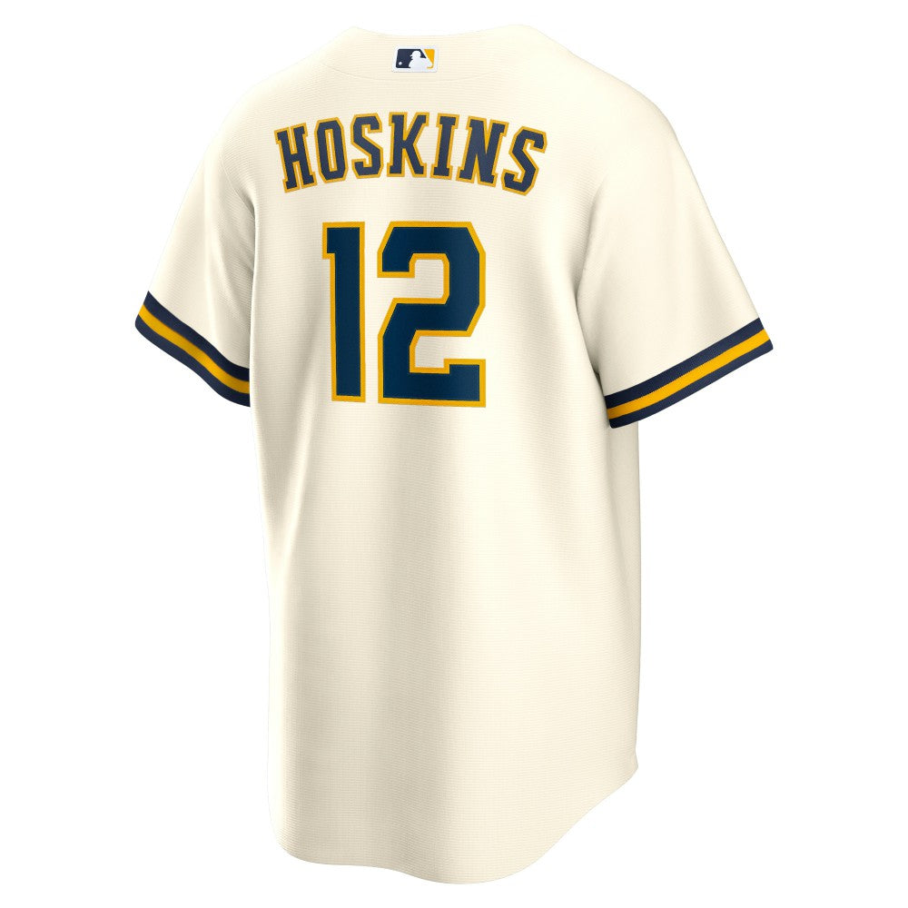 Cream Rhys Hoskins Milwaukee Brewers Nike Home Replica Player Jersey