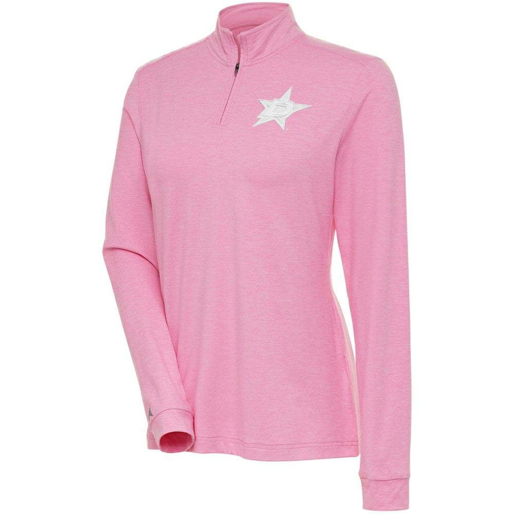 NHL Dallas Stars Antigua Women's White Logo Mentor Quarter-Zip Jacket