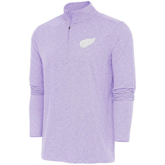 NHL Detroit Red Wings Antigua White Logo Hunk Quarter-Zip Pullover