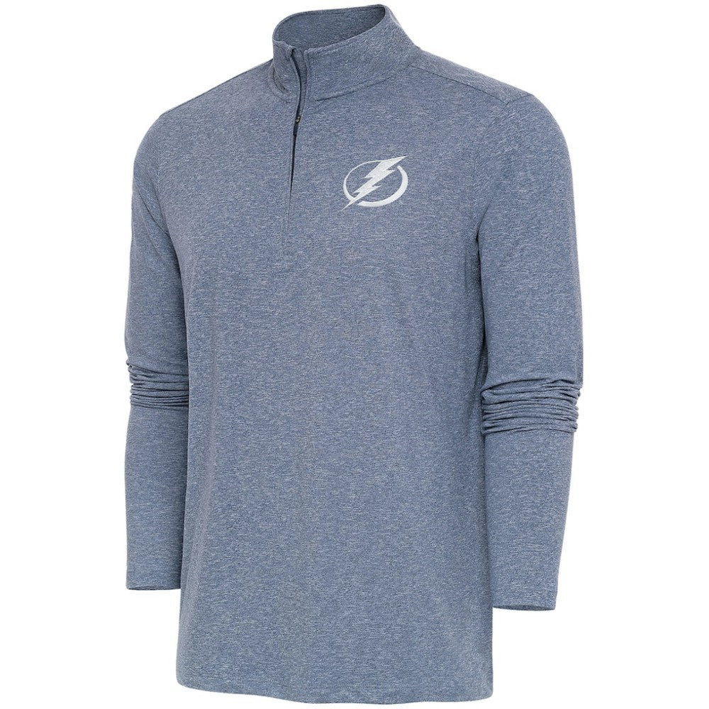 NHL Tampa Bay Lightning Antigua White Logo Hunk Quarter-Zip Pullover