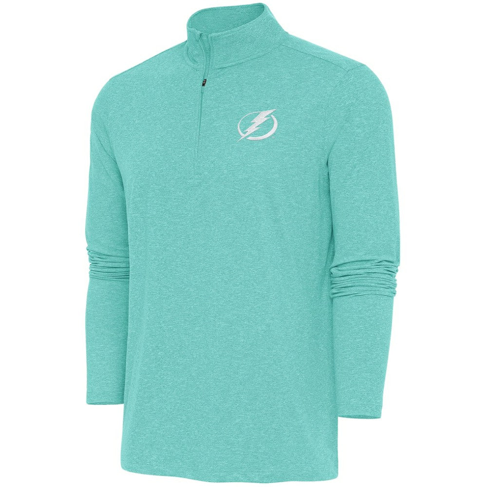NHL Tampa Bay Lightning Antigua White Logo Hunk Quarter-Zip Pullover