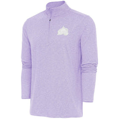 NHL Colorado Avalanche Antigua White Logo Hunk Quarter-Zip Pullover
