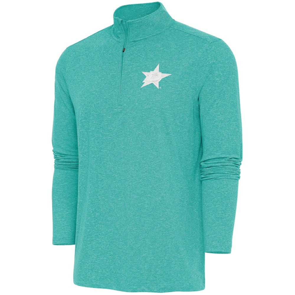 NHL Dallas Stars Antigua White Logo Hunk Quarter-Zip Pullover