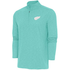 NHL Detroit Red Wings Antigua White Logo Hunk Quarter-Zip Pullover