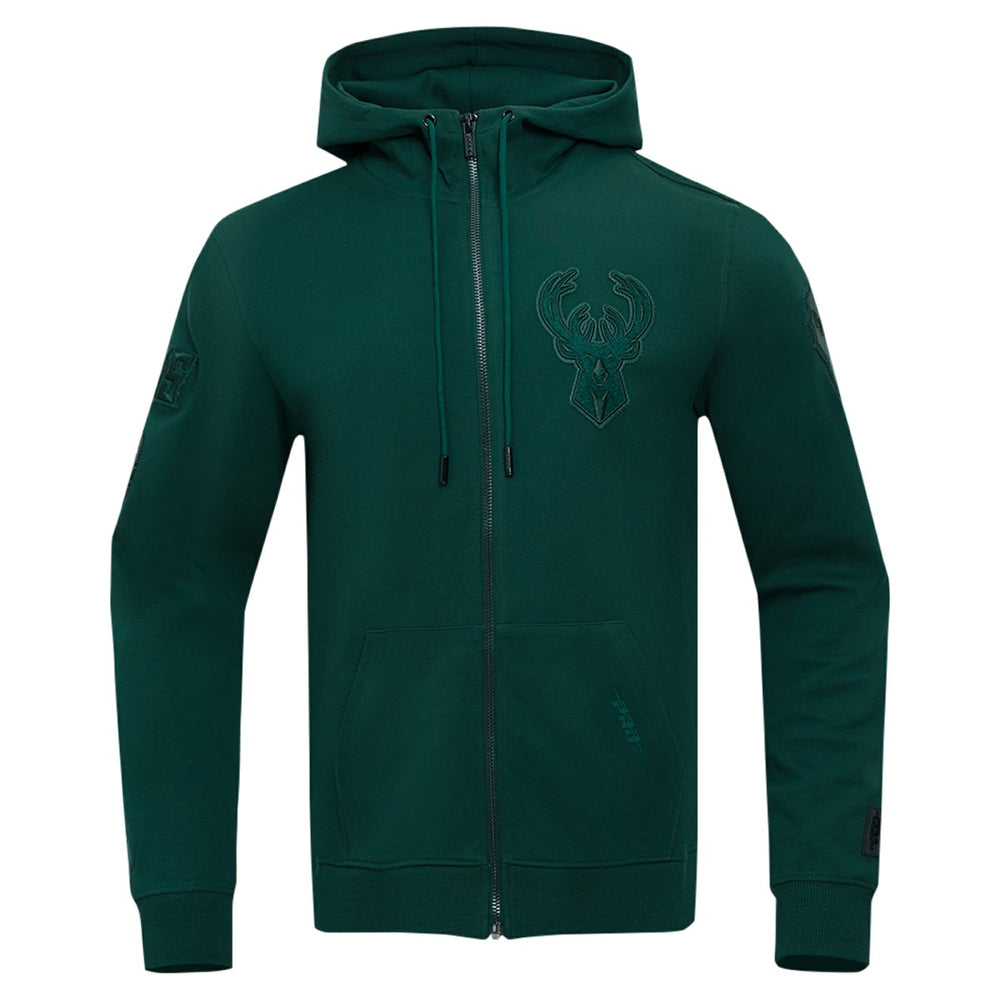 Milwaukee Bucks Pro Standard Triple Tonal DK Full-Zip Hoodie Jacket
