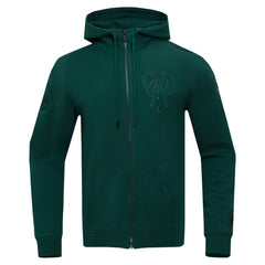 Milwaukee Bucks Pro Standard Triple Tonal DK Full-Zip Hoodie Jacket