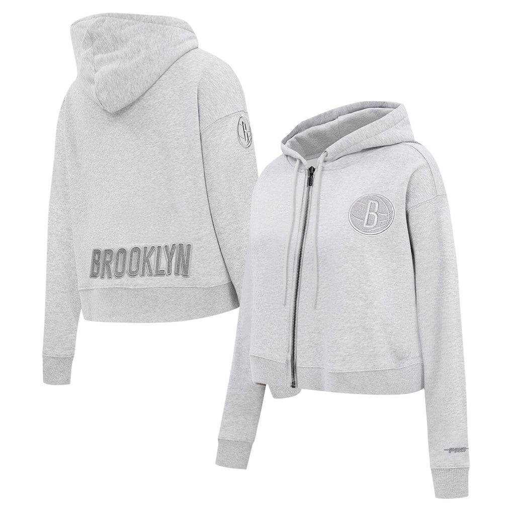 Brooklyn Nets Pro Standard Women's Triple Tonal Full-Zip Hoodie