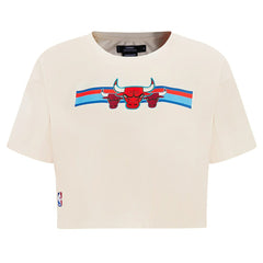 Chicago Bulls Pro Standard Women's Retro Striper SJ Cropped Boxy T-Shirt sale