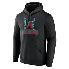 Black Arizona Diamondbacks Personalized Name & Number Fastball Pullover Hoodie