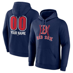 Navy Boston Red Sox Personalized Name & Number Fastball Pullover Hoodie