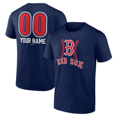 Navy Boston Red Sox Personalized Name & Number Fastball T-Shirt