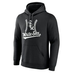 Black Chicago White Sox Personalized Name & Number Fastball Pullover Hoodie