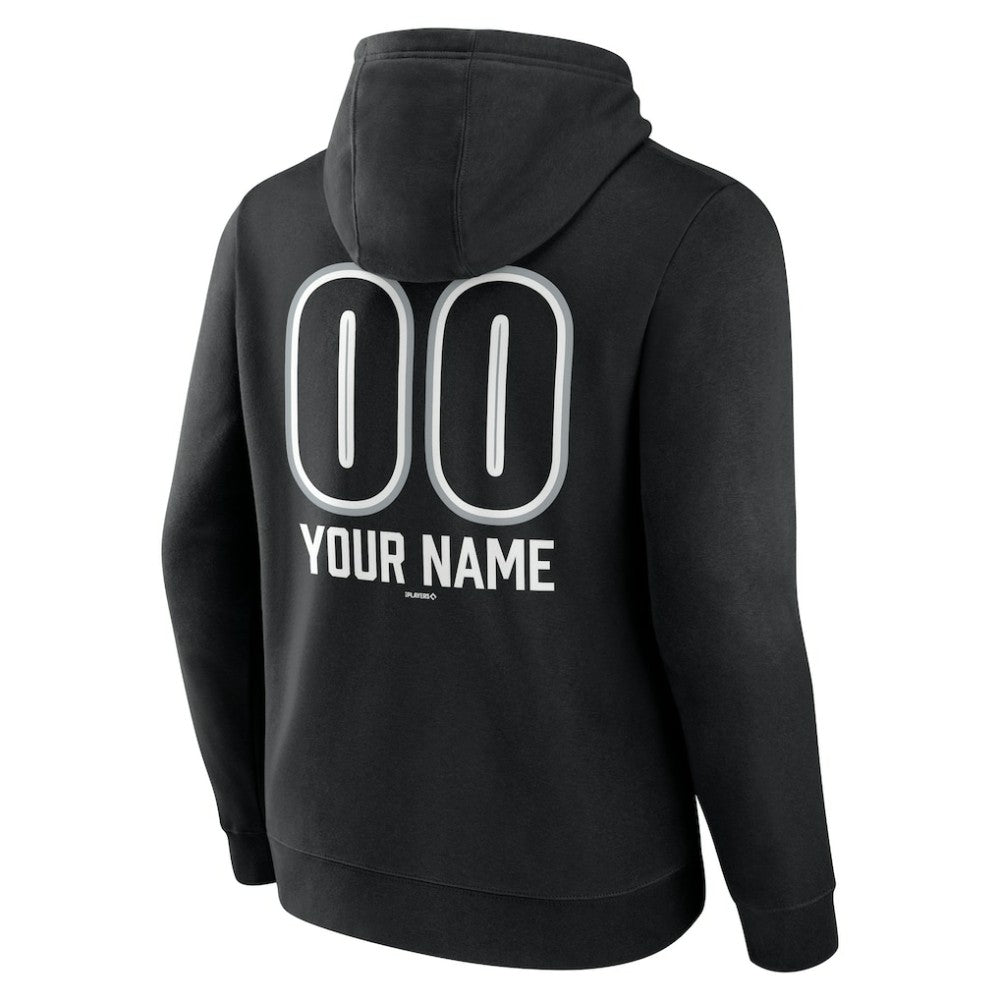 Black Chicago White Sox Personalized Name & Number Fastball Pullover Hoodie