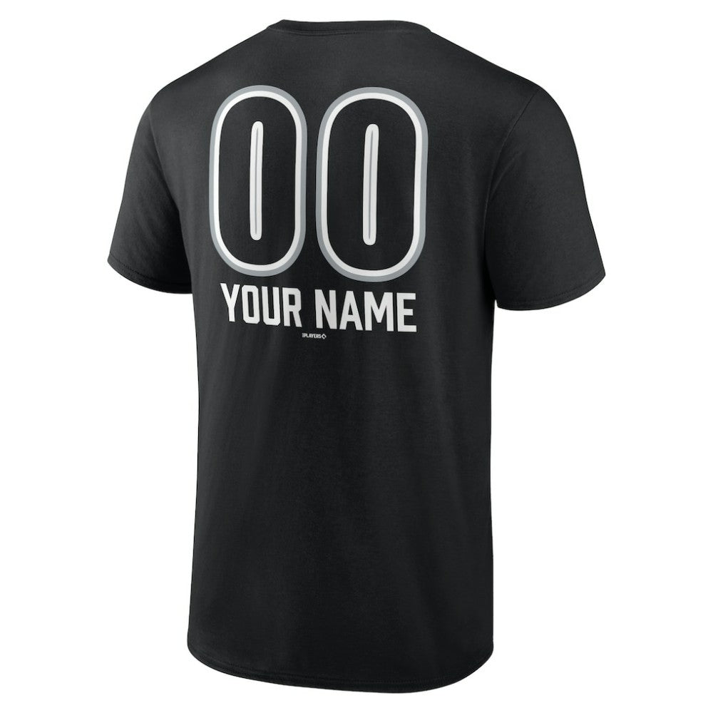 Black Chicago White Sox Personalized Name & Number Fastball T-Shirt