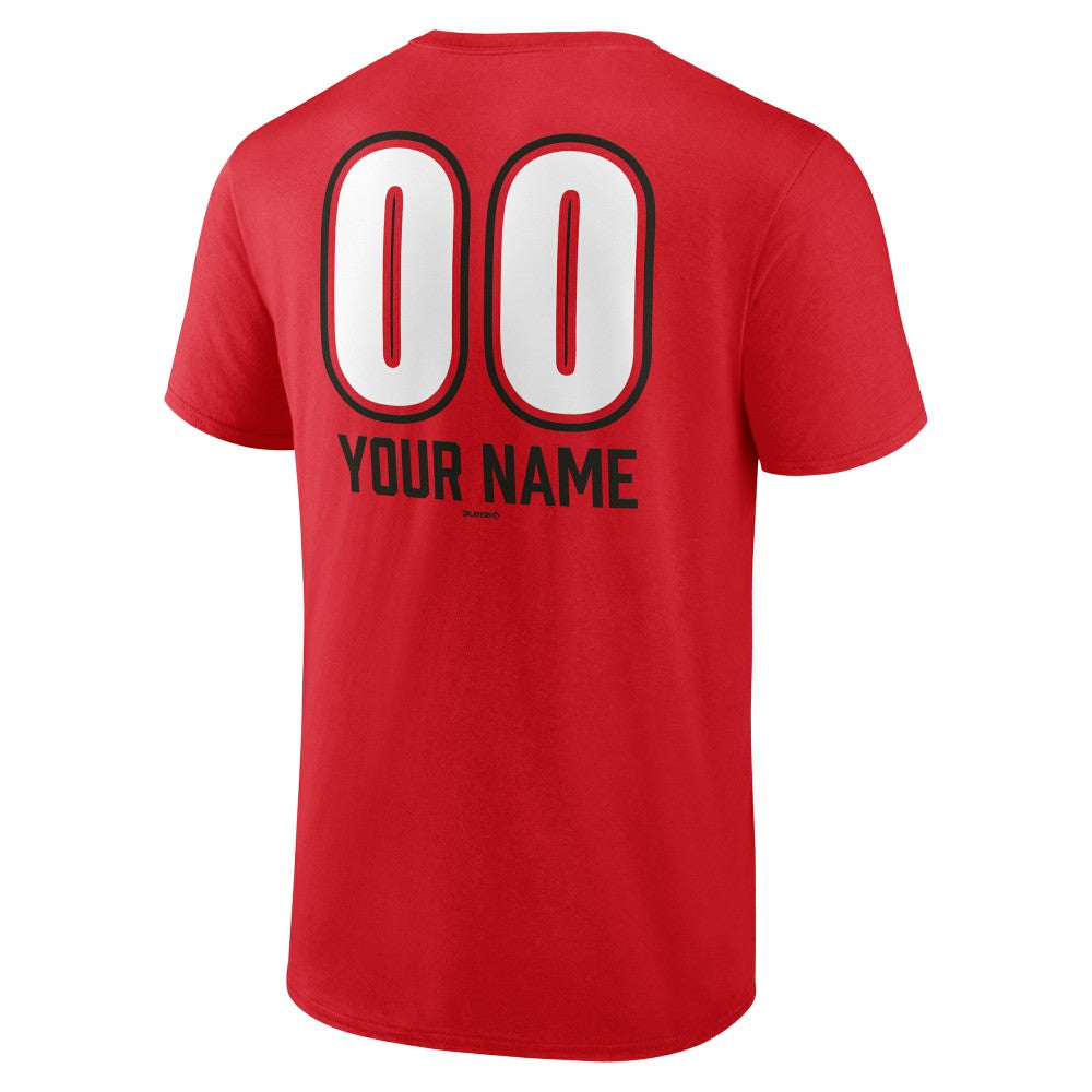 Red Cincinnati Reds Personalized Name & Number Fastball T-Shirt