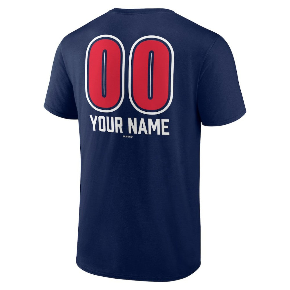 Navy Cleveland Guardians Personalized Name & Number Fastball T-Shirt