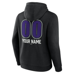 Black Colorado Rockies Personalized Name & Number Fastball Pullover Hoodie