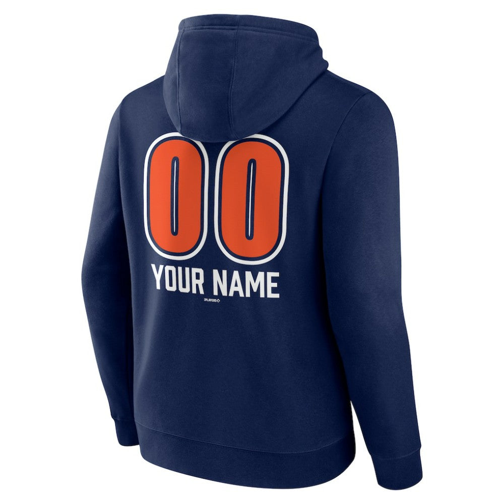 Navy Detroit Tigers Personalized Name & Number Fastball Pullover Hoodie