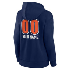 Navy Detroit Tigers Women's Personalized Name & Number Fastball Pullover Hoodie