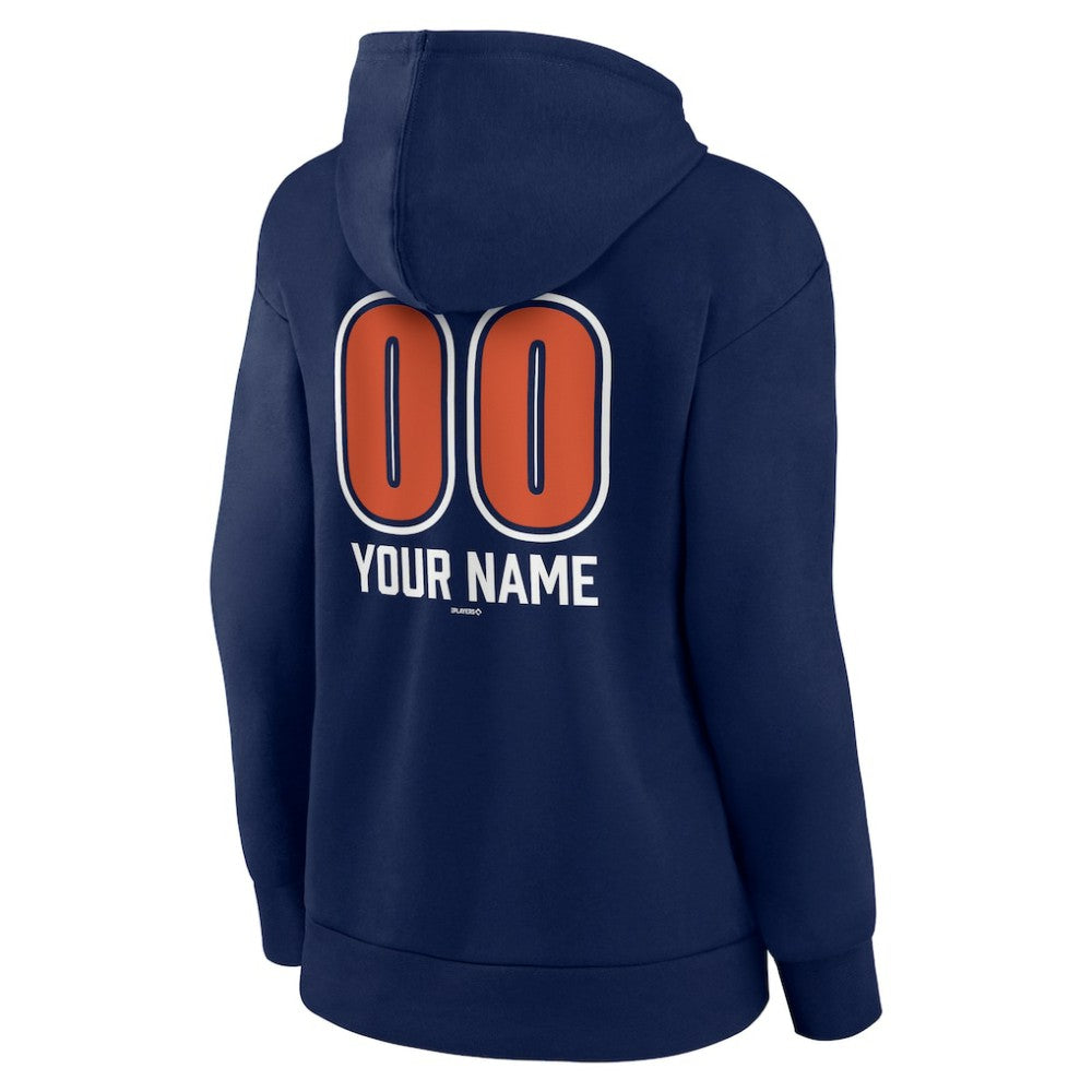 Navy Houston Astros Women's Personalized Name & Number Fastball Pullover Hoodie