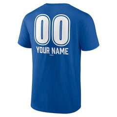Royal Los Angeles Dodgers Personalized Name & Number Fastball T-Shirt