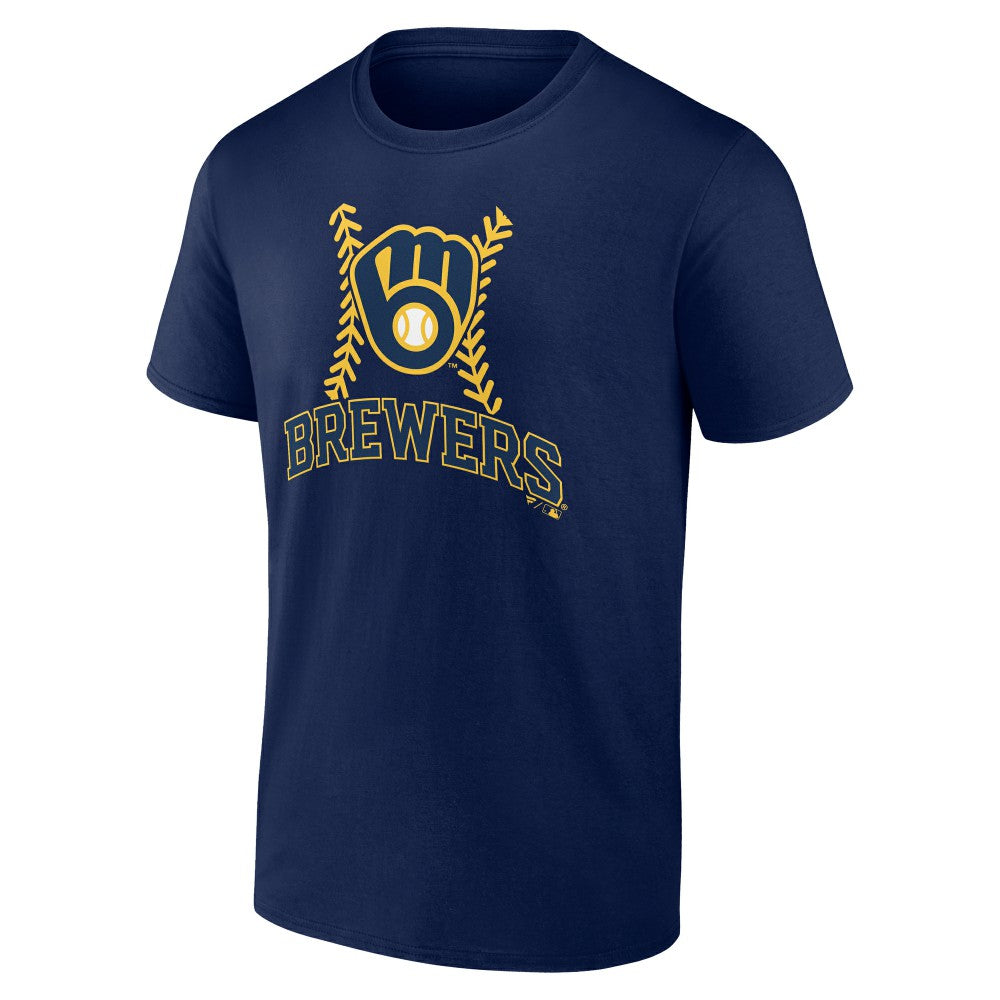 Navy Milwaukee Brewers Personalized Name & Number Fastball T-Shirt