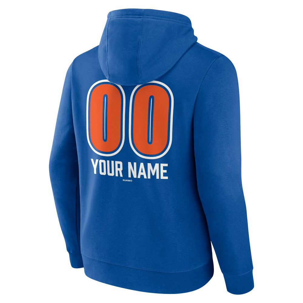 Royal New York Mets Personalized Name & Number Fastball Pullover Hoodie
