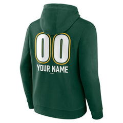 Green Athletics Personalized Name & Number Fastball Pullover Hoodie
