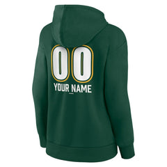 Green Athletics Women's Personalized Name & Number Fastball Pullover Hoodie